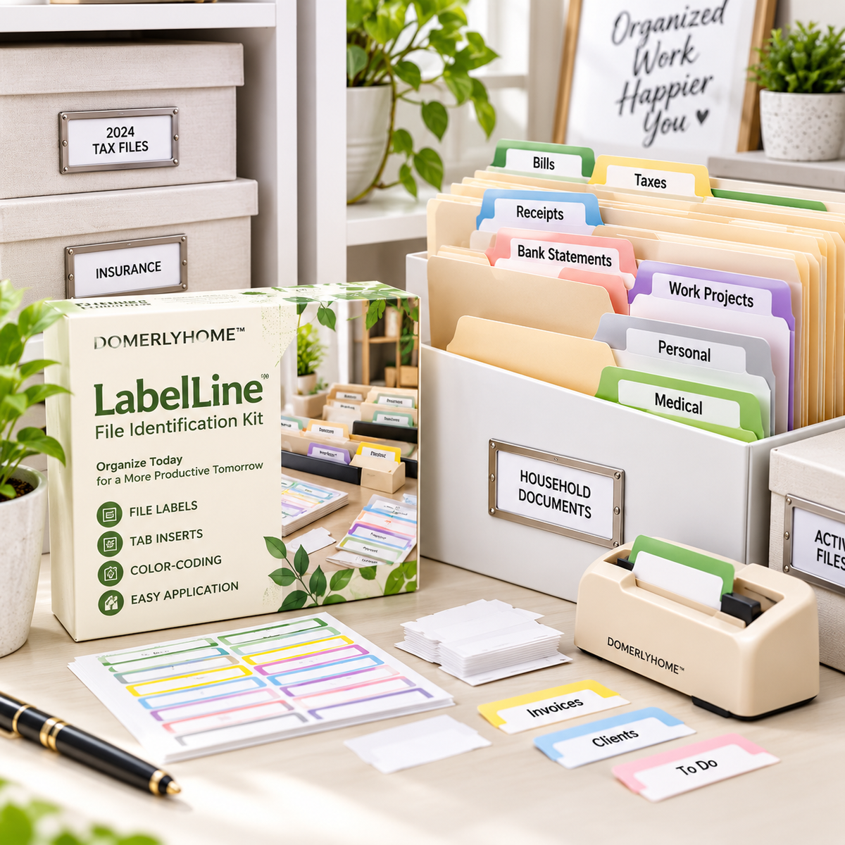 DOMERLYHOME™ LabelLine File Identification Kit