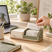DOMERLYHOME™ NoteDock Memo & Business Card Holder