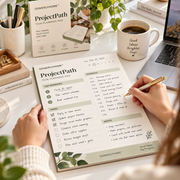 DOMERLYHOME™ ProjectPath Task Planning Pad