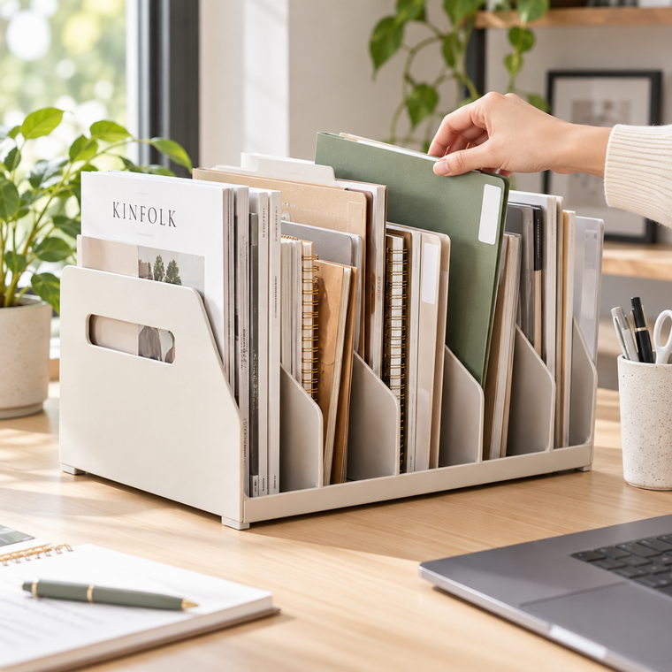 DOMERLYHOME™ SortView Desktop File Rack