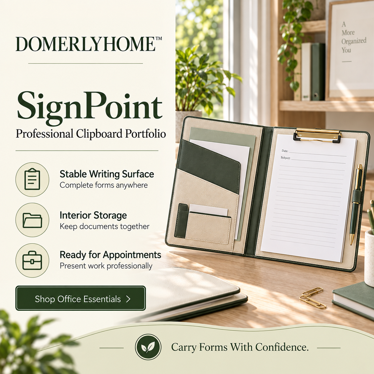 DOMERLYHOME™ SignPoint Professional Clipboard Portfolio